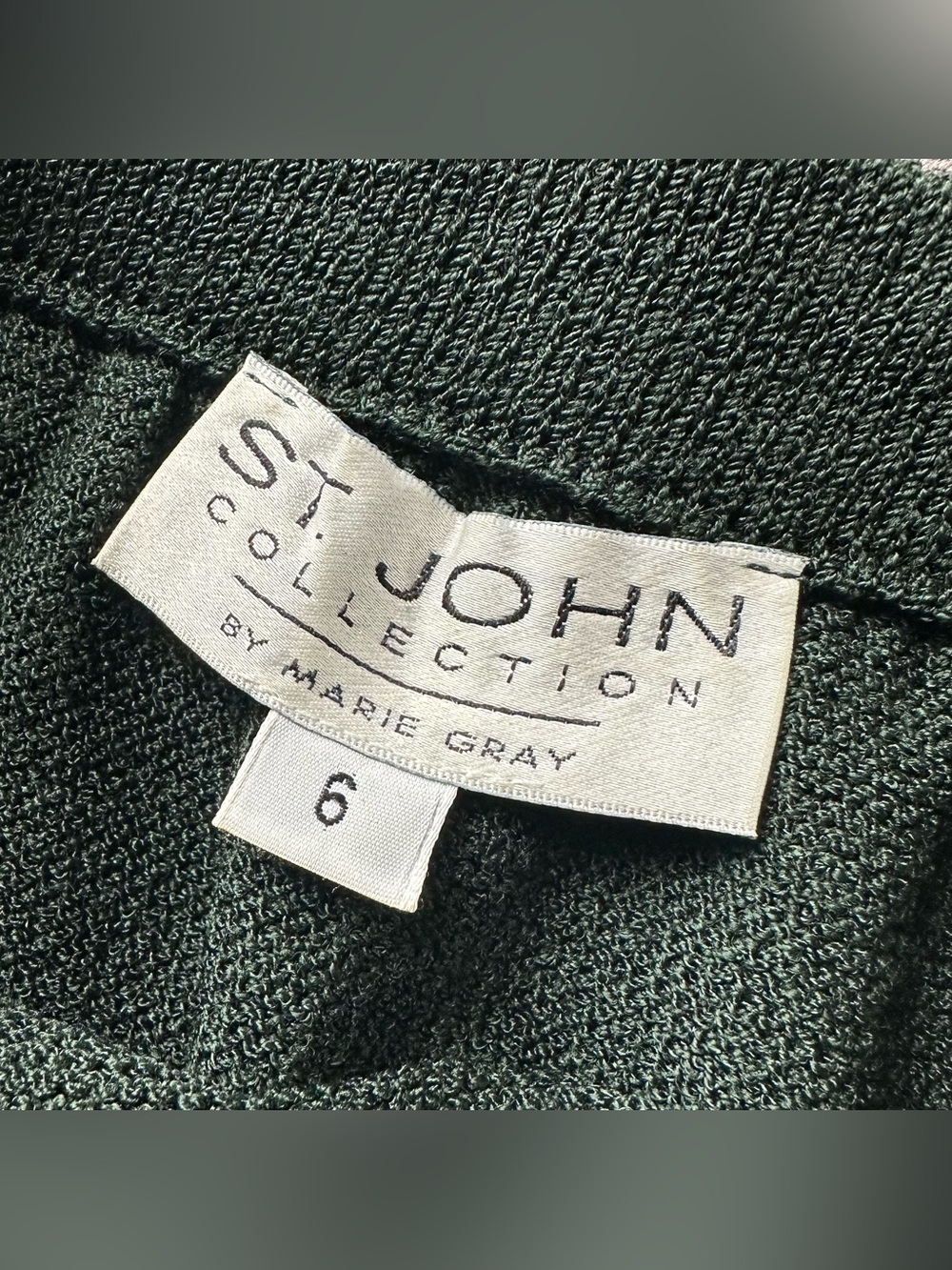 St. John Dark Green Wool Blend Midi Pencil Skirt Size 6 - Picture 3 of 4
